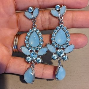 Light blue dangle earrings